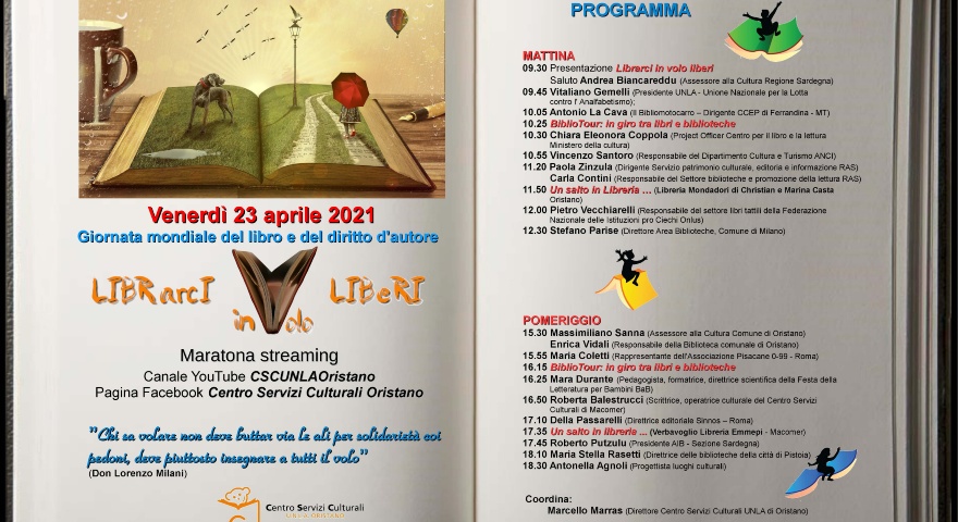 Giornata mondiale del libro. Il 23 aprile maratona streaming dell'UNLA Giornata mondiale del libro. Il 23 aprile maratona streaming dell'UNLA