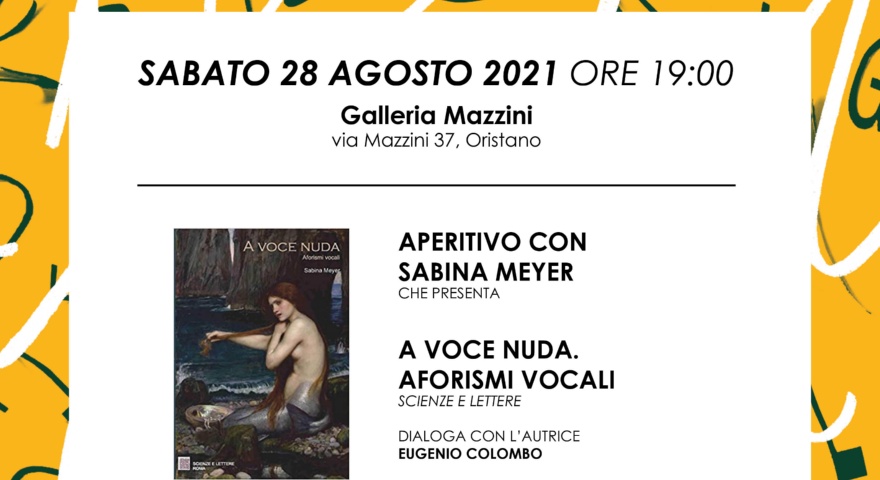 Leggendo ancora insieme il 28 agosto con Sabina Meyer Leggendo ancora insieme il 28 agosto con Sabina Meyer