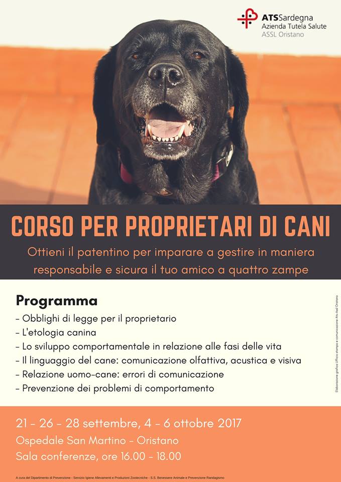 ASSL - Al via un corso per proprietari di cani