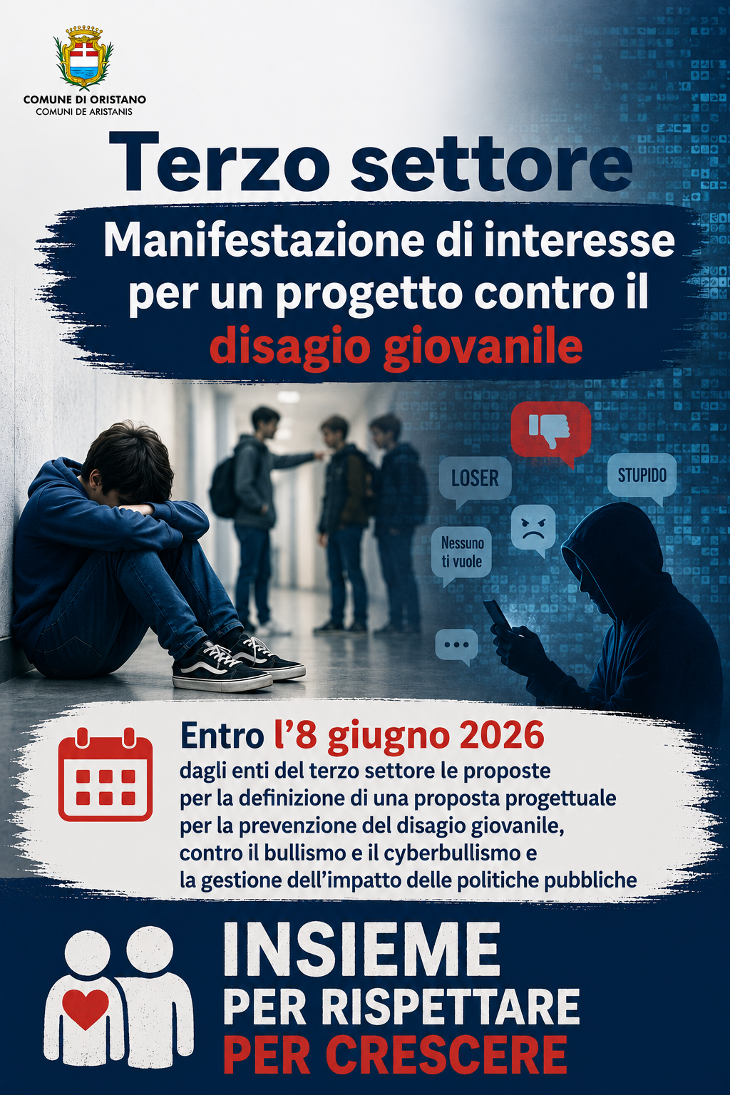 Terzo settore - Manifestazione di interesse per un progetto contro il disagio giovanile