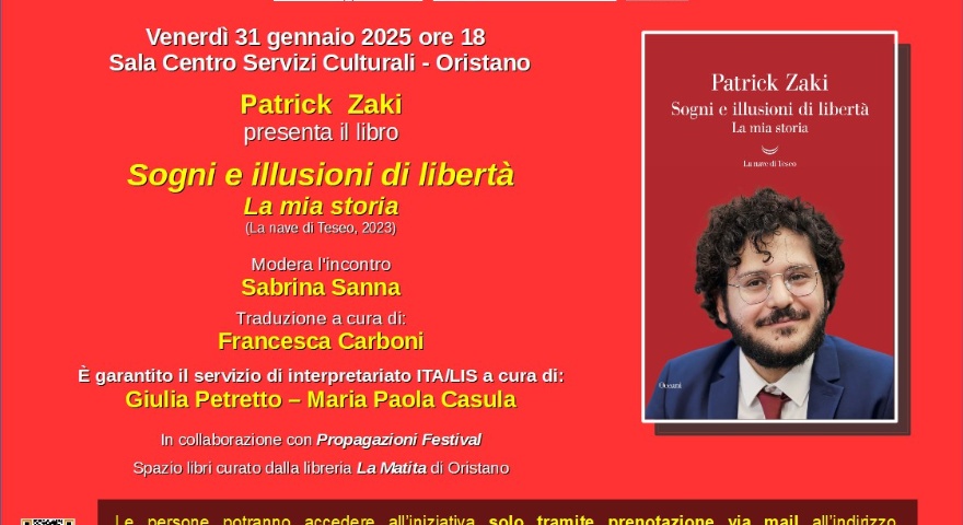 Centro Servizi Culturali - Presentazione del libro di Patrick Zaki “Sogni e illusioni di libertà. La mia storia” Centro Servizi Culturali - Presentazione del libro di Patrick Zaki “Sogni e illusioni di libertà. La mia storia”