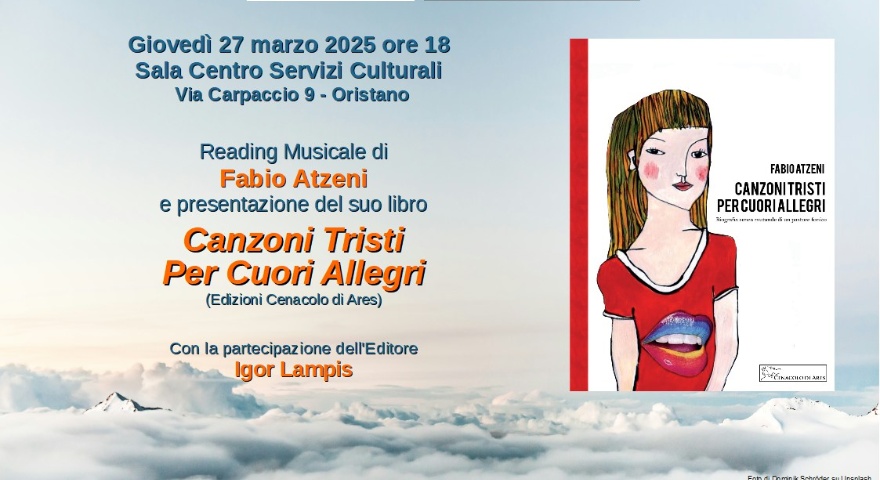 Centro Servizi Culturali - Reading musicale e presentazione del libro “Canzoni Tristi Per Cuori Allegri” Centro Servizi Culturali - Reading musicale e presentazione del libro “Canzoni Tristi Per Cuori Allegri”