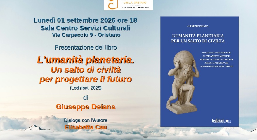 Locandina presentazione del libro “L'umanità planetaria. Un salto di civiltà per progettare il futuro”  Locandina presentazione del libro “L'umanità planetaria. Un salto di civiltà per progettare il futuro”