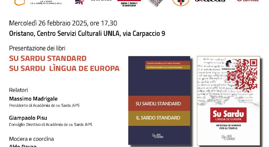Centro Servizi Culturali - Presentazione libri “Grammatica normativa Su Sardu Standard” e “Rassegna storico-antologica Su Sardu, lìngua de Europa” Centro Servizi Culturali - Presentazione libri “Grammatica normativa Su Sardu Standard” e “Rassegna storico-antologica Su Sardu, lìngua de Europa”