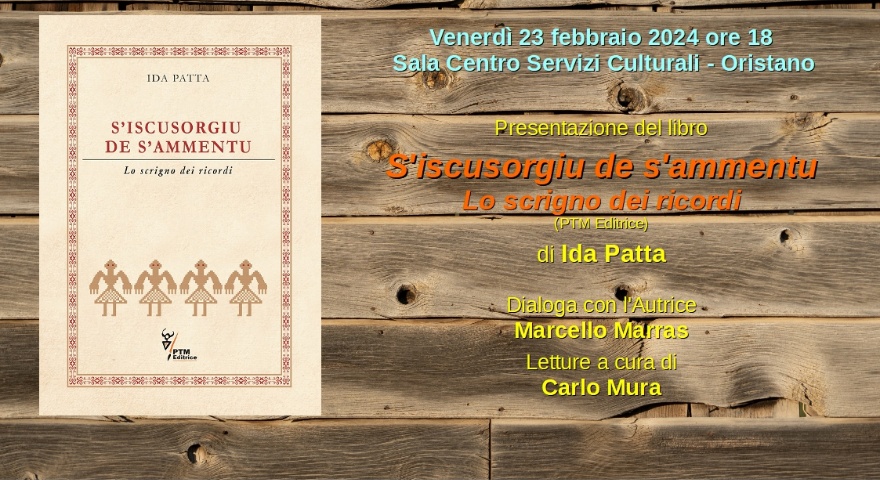 Centro Servizi Culturali - Presentazione del libro “S'iscusorgiu de s'ammentu - Lo scrigno dei ricordi” Centro Servizi Culturali - Presentazione del libro “S'iscusorgiu de s'ammentu - Lo scrigno dei ricordi”