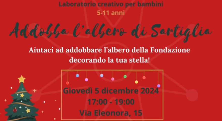 Al Centro di documentazione sulla Sartiglia il laboratorio per bambini ''Addobba l'albero di Sartiglia'' Al Centro di documentazione sulla Sartiglia il laboratorio per bambini ''Addobba l'albero di Sartiglia''