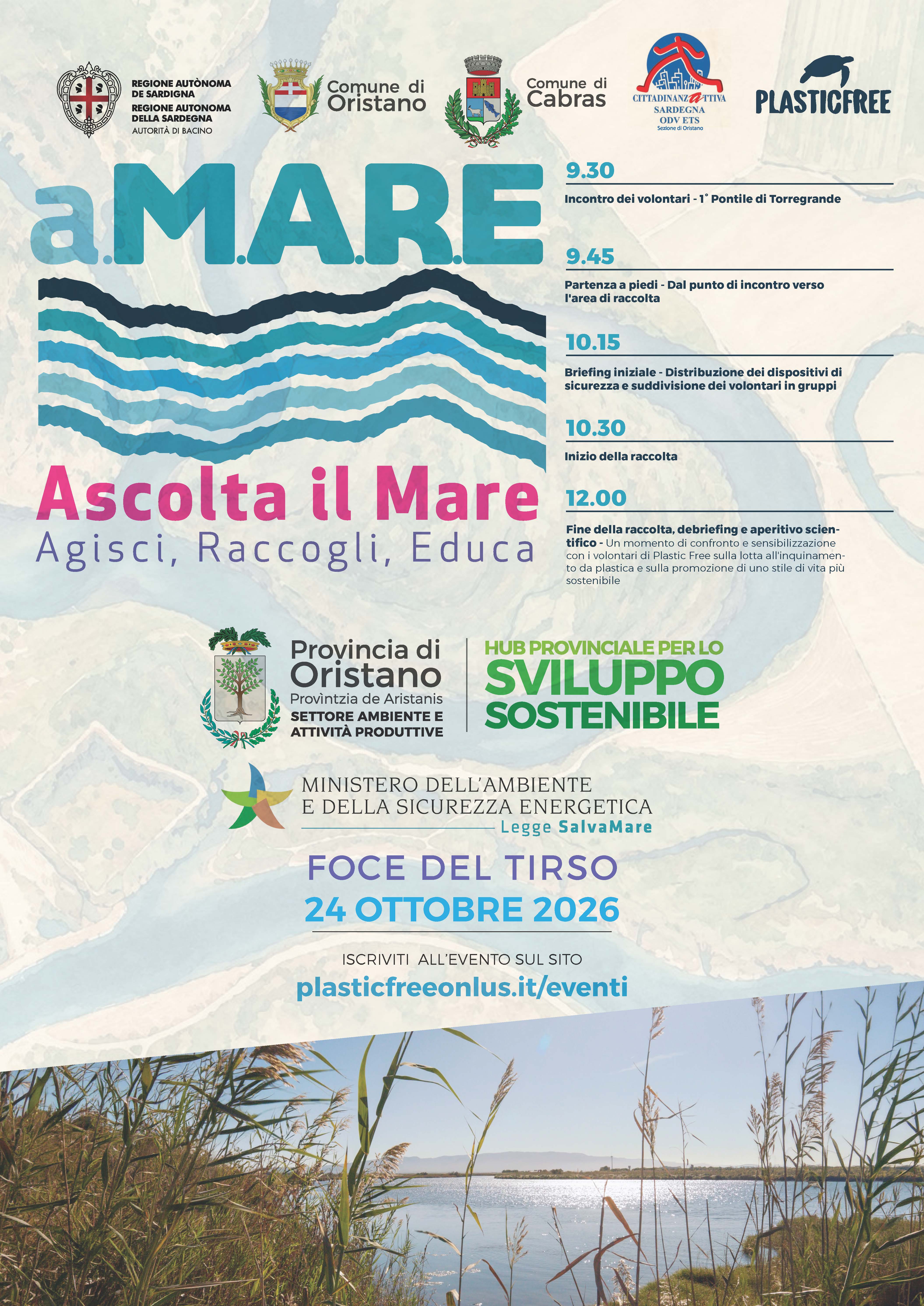 A.MARE - Alla foce del Tirso una giornata dedicata alla tutela dell’ambiente marino e alla raccolta dei rifiuti