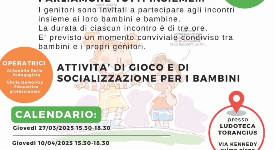 Da marzo a giugno un ciclo di incontri rivolto a genitori, bambini e ragazzi su educazione e genitorialità Da marzo a giugno un ciclo di incontri rivolto a genitori, bambini e ragazzi su educazione e genitorialità