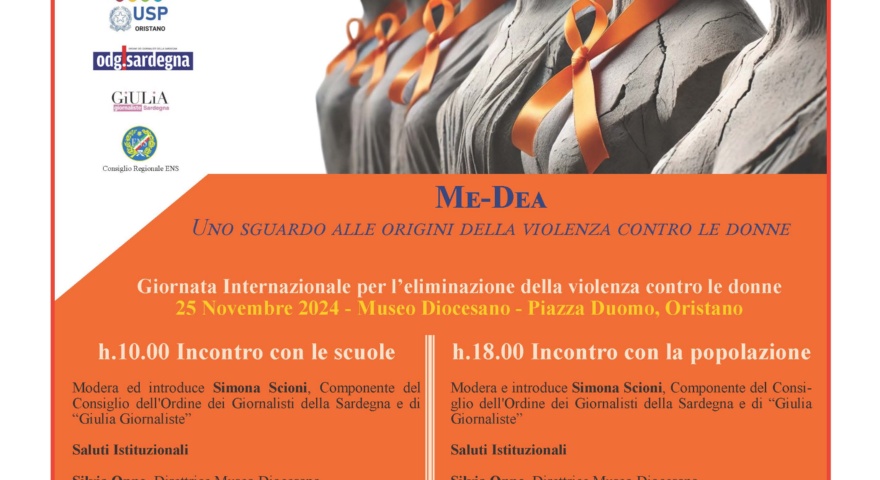 Giornata Internazionale contro la violenza alle donne - “MeDea. Uno sguardo alle origini della violenza contro le donne” Giornata Internazionale contro la violenza alle donne - “MeDea. Uno sguardo alle origini della violenza contro le donne”
