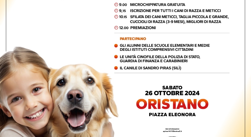 Il mio amico a quattro zampe - In piazza Eleonora una giornata dedicata ai cani, con microchippatura, sfilata e lotta al randagismo Il mio amico a quattro zampe - In piazza Eleonora una giornata dedicata ai cani, con microchippatura, sfilata e lotta al randagismo