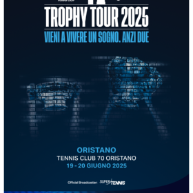 La locandina della tapa oristanese del Trophy tour 2025 La locandina della tapa oristanese del Trophy tour 2025