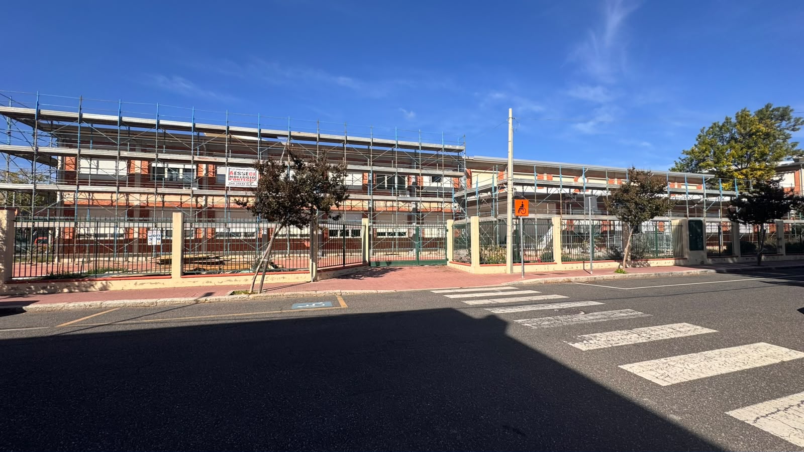 I lavori nella scuola di via Amsicora