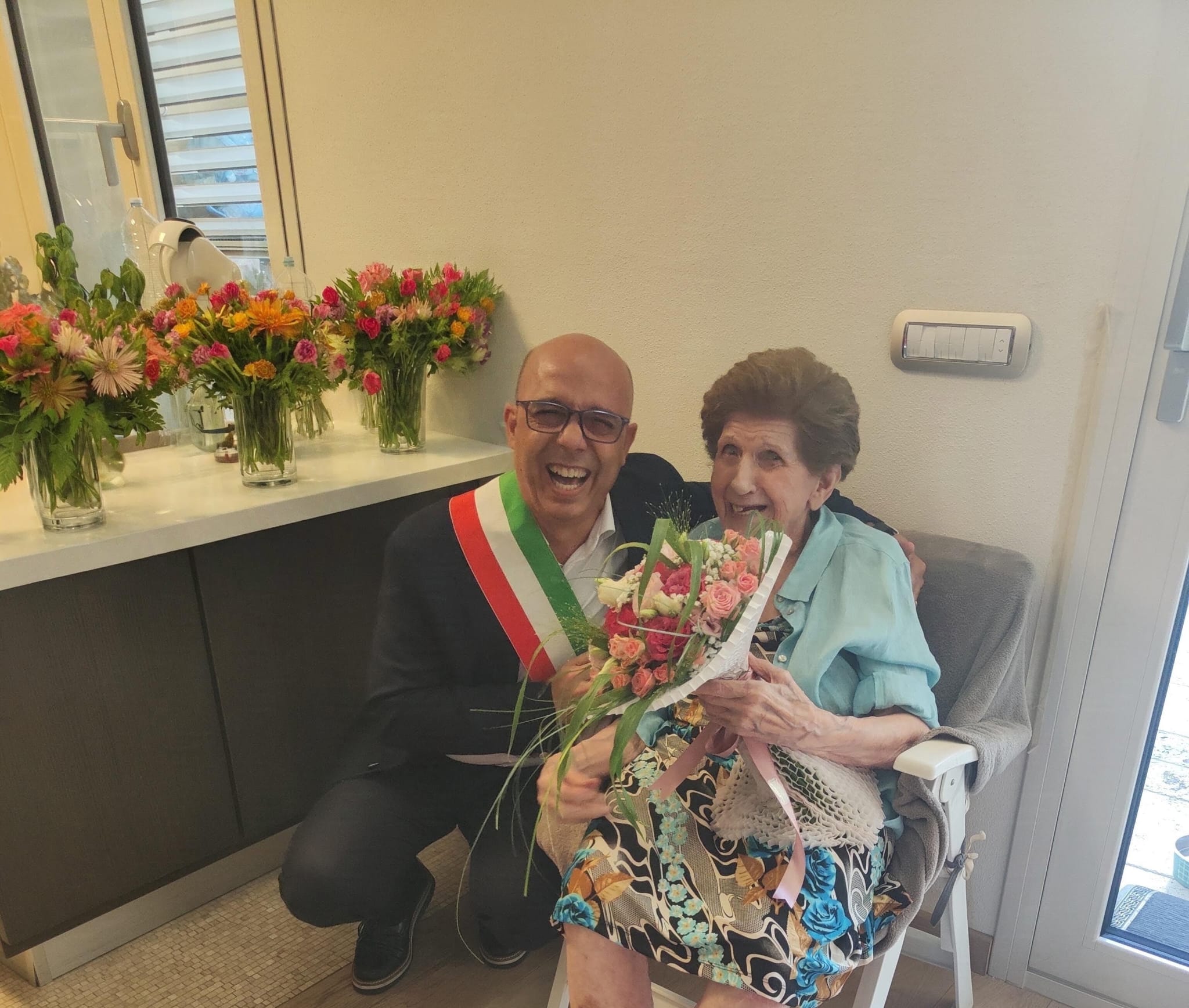 Il Sindaco Sanna e Orsola Saiu