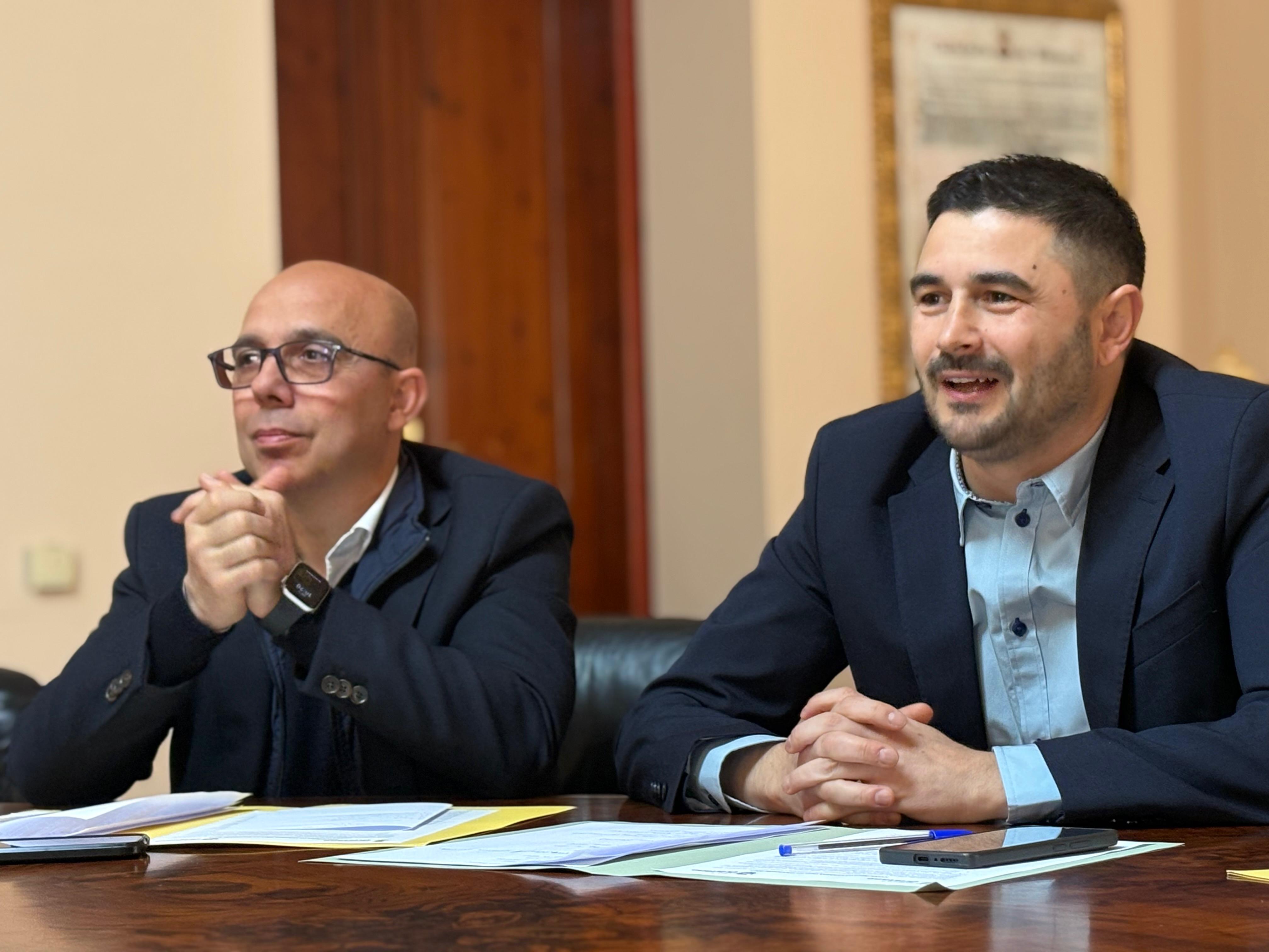 Il Sindaco Sanna e il Presidente Pireddu