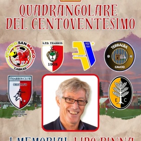 La locandina del quadrangolare dedicato a Lido Pinna La locandina del quadrangolare dedicato a Lido Pinna