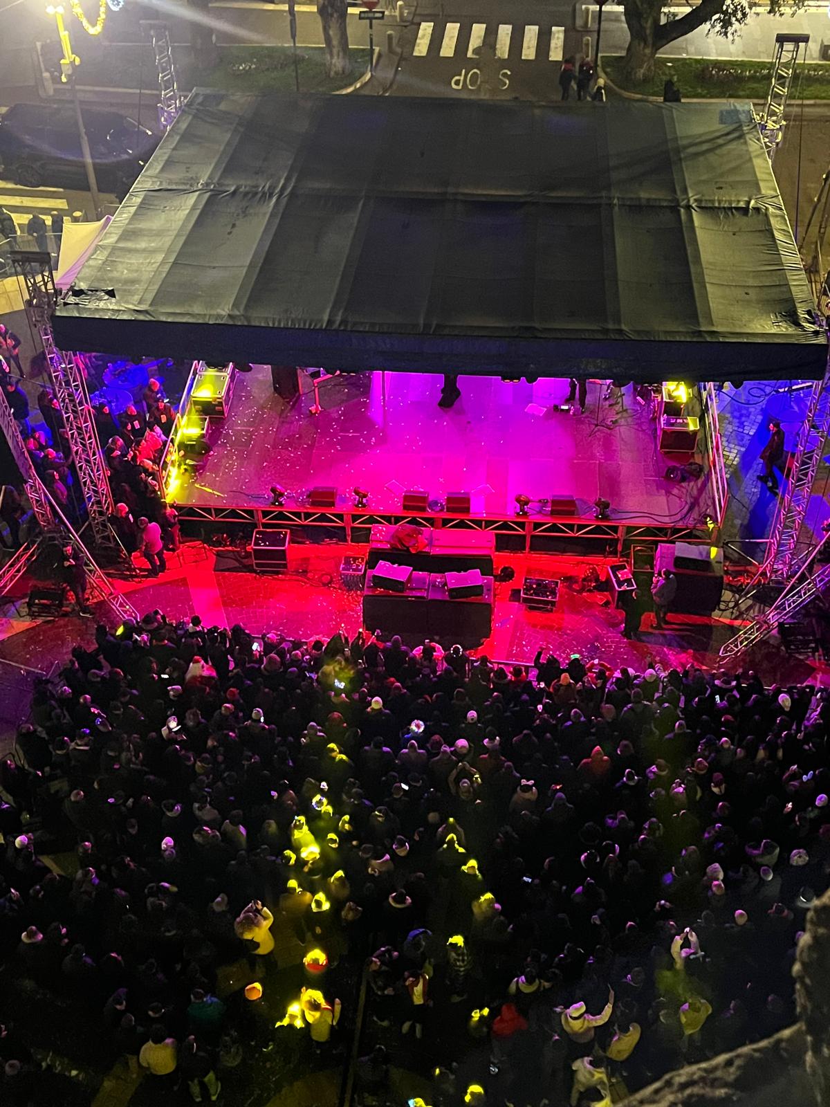 La festa di capodanno in piazza Roma