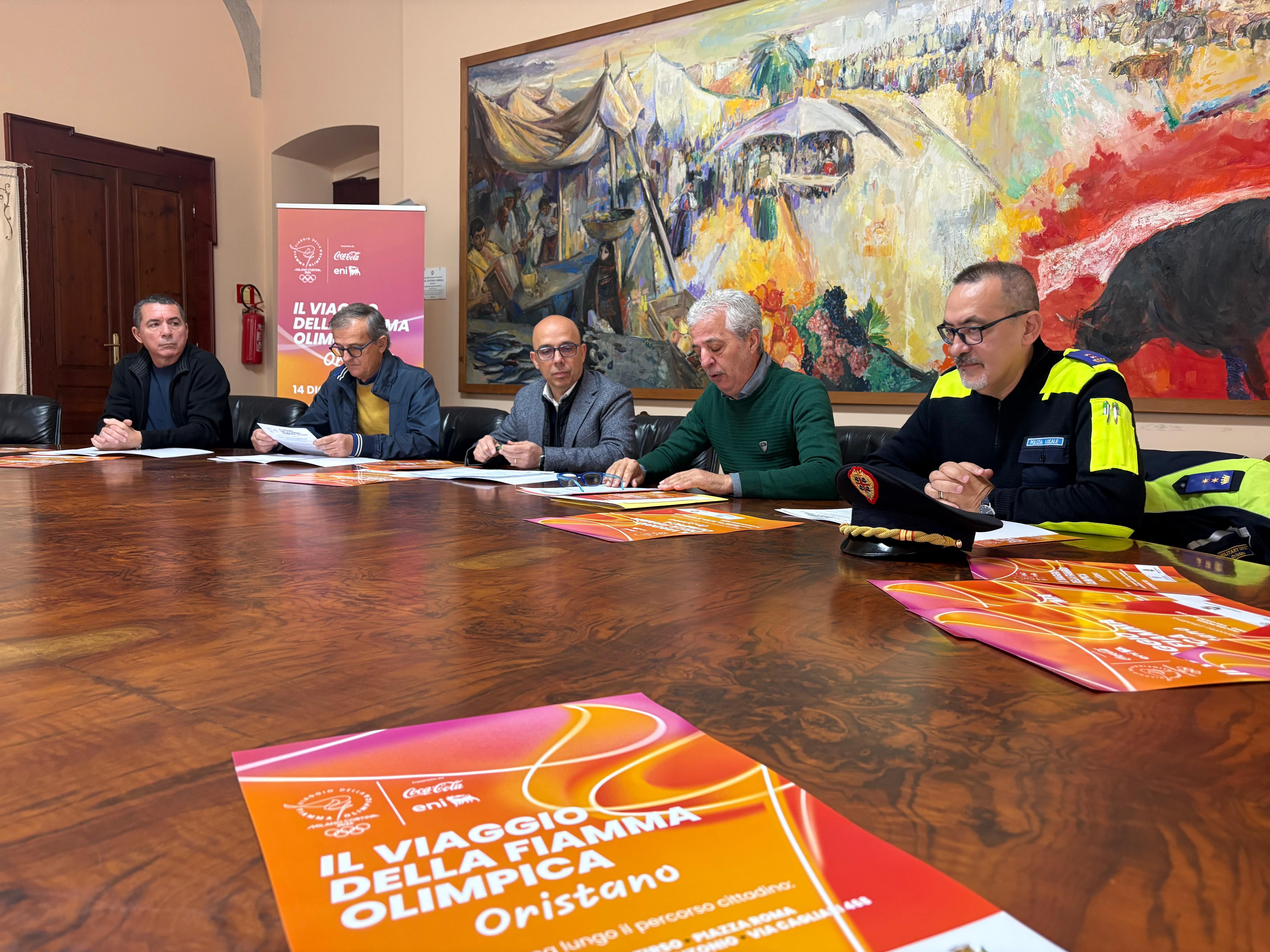 La presentazione del viaggio della Fiamma olimpica a Oristano