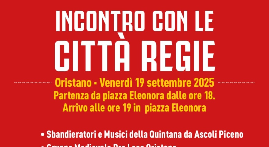 Locandina incontro con le città regie Locandina incontro con le città regie