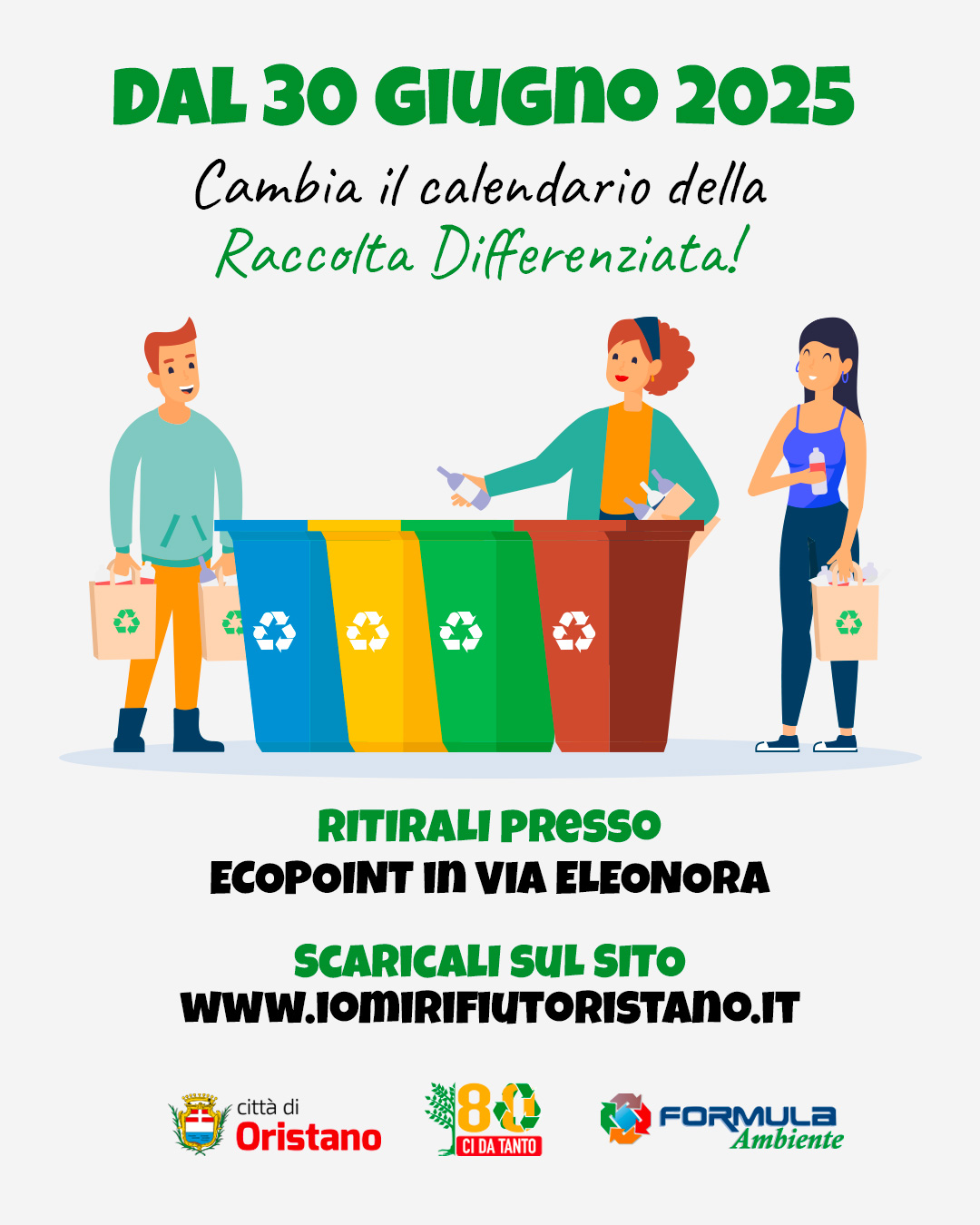 Cambiano i calendari della raccolta differenziata