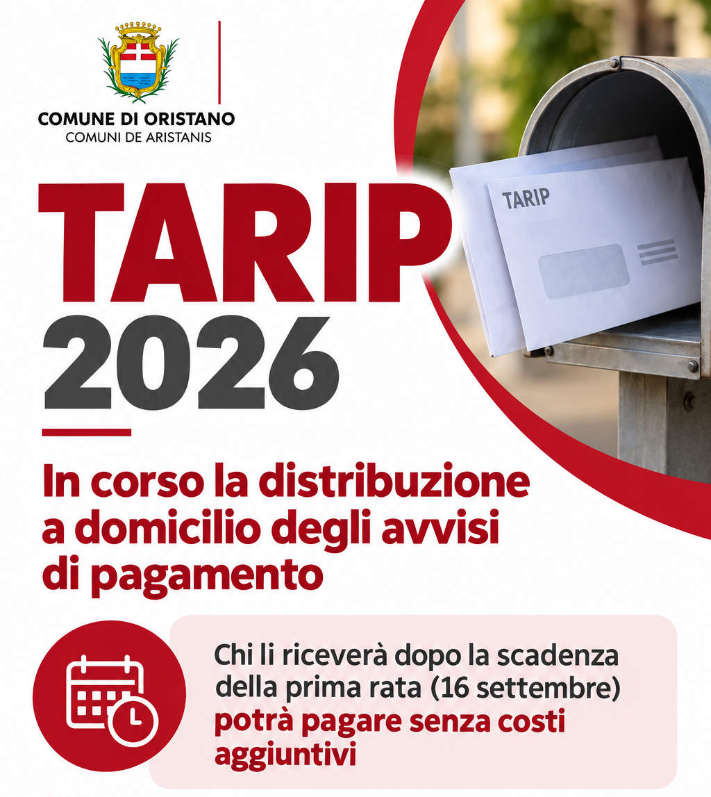 TARIP - In corso la distribuzione degli avvisi di pagamento 2026
