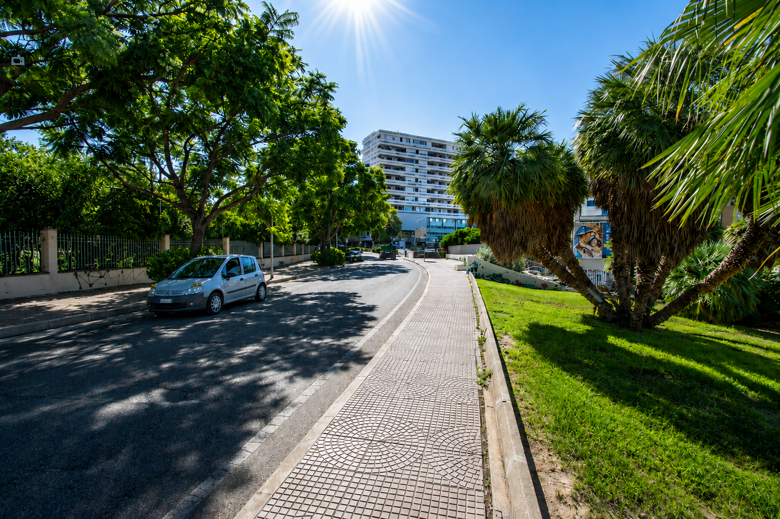 Un tratto della via Cagliari