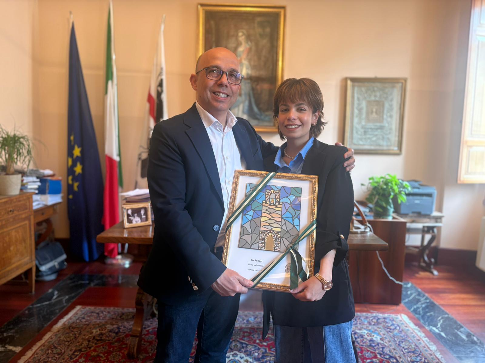 Valentina Murtas insieme al Sindaco Sanna