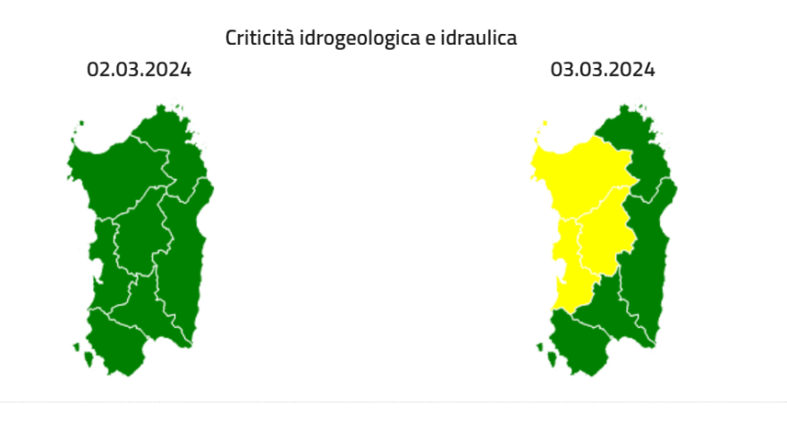 Domenica 3 marzo allerta gialla per rischio idrogeologico Domenica 3 marzo allerta gialla per rischio idrogeologico