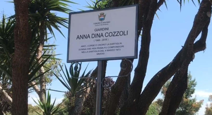 A Oristano un giardino pubblico ricorda Annadina Cozzoli A Oristano un giardino pubblico ricorda Annadina Cozzoli