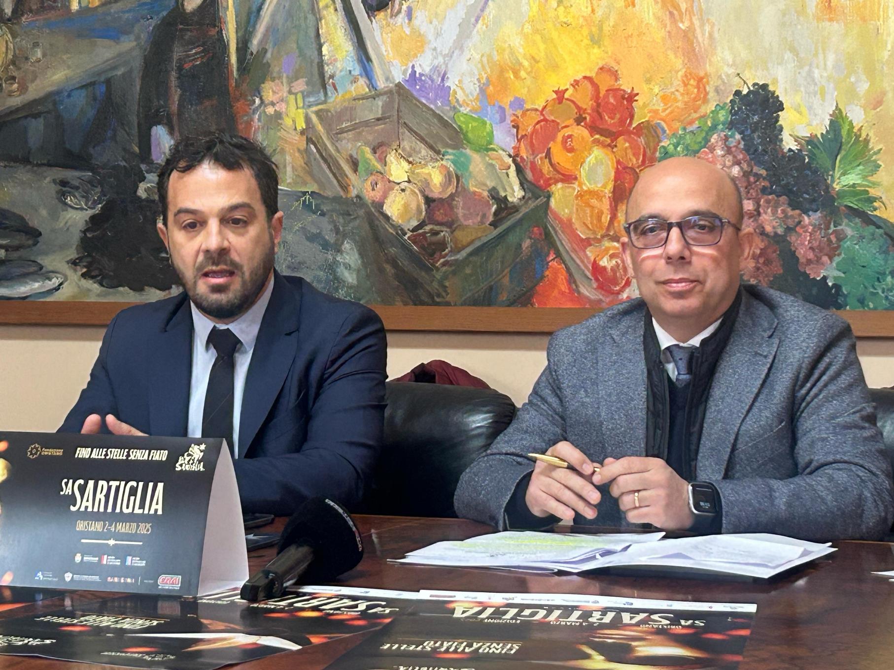 Il Presidente della Fondazione Oristano Carlo Cuccu e il Sindaco Massimiliano Sanna